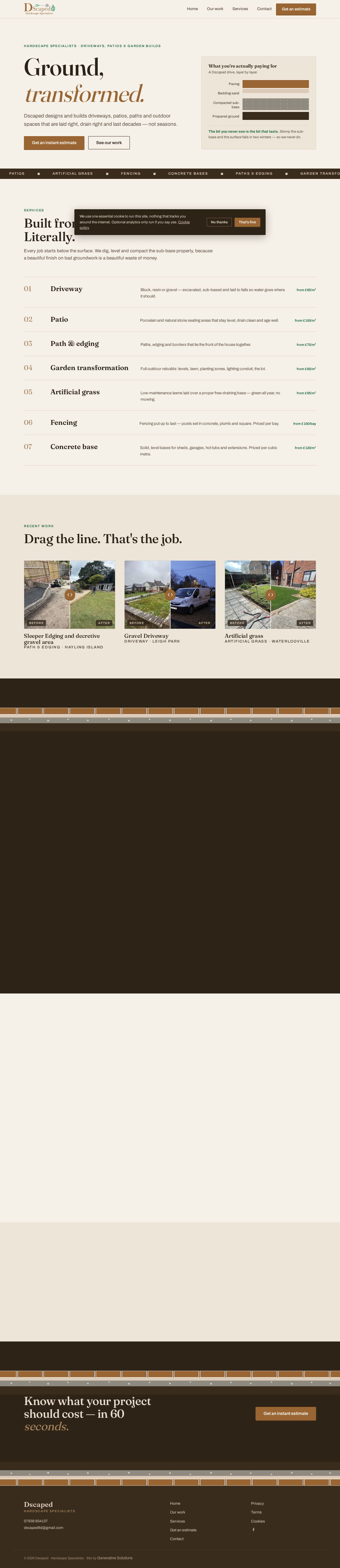 Dscaped homepage