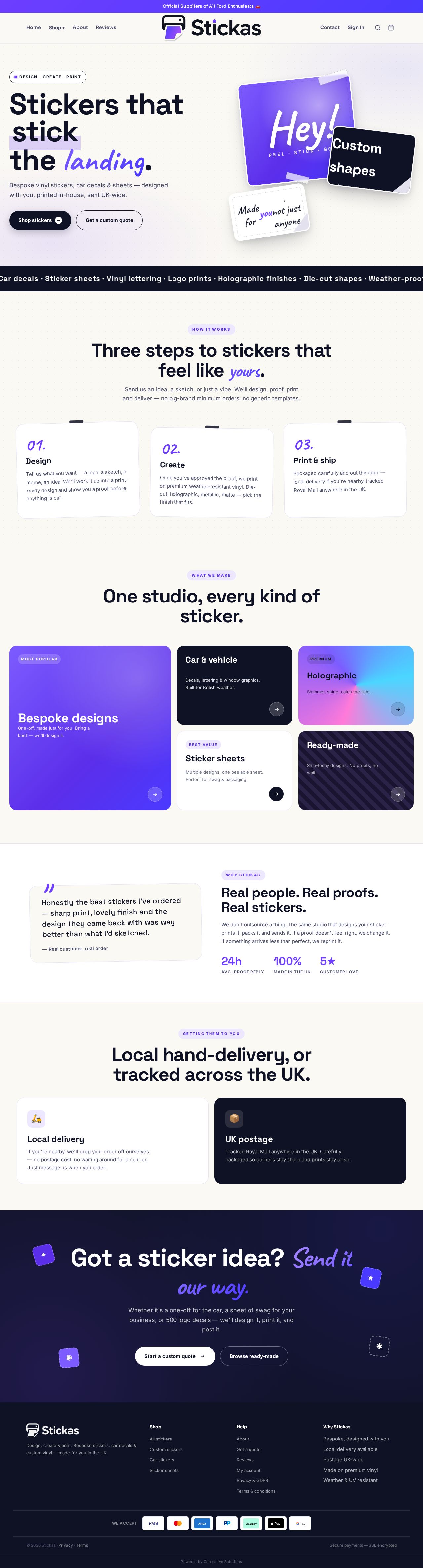 Stickas homepage