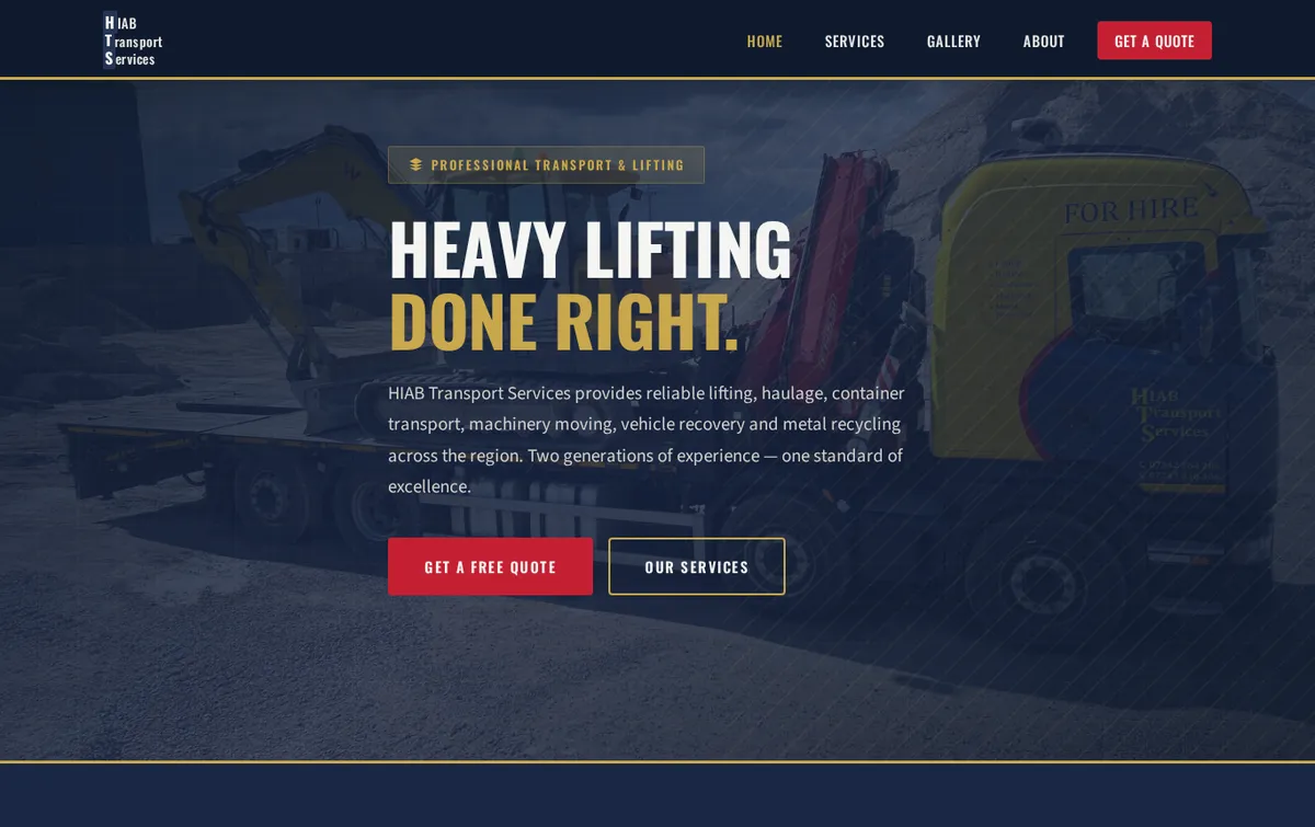 HIAB Transport website