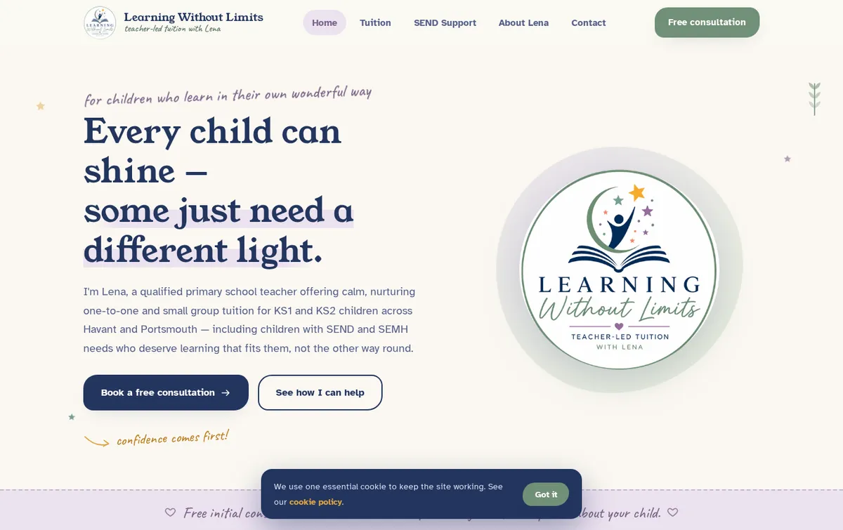 Learning Without Limits website