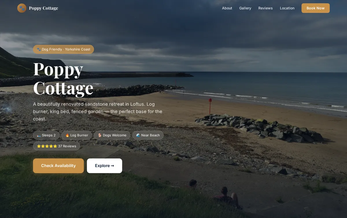 Poppy Cottage website