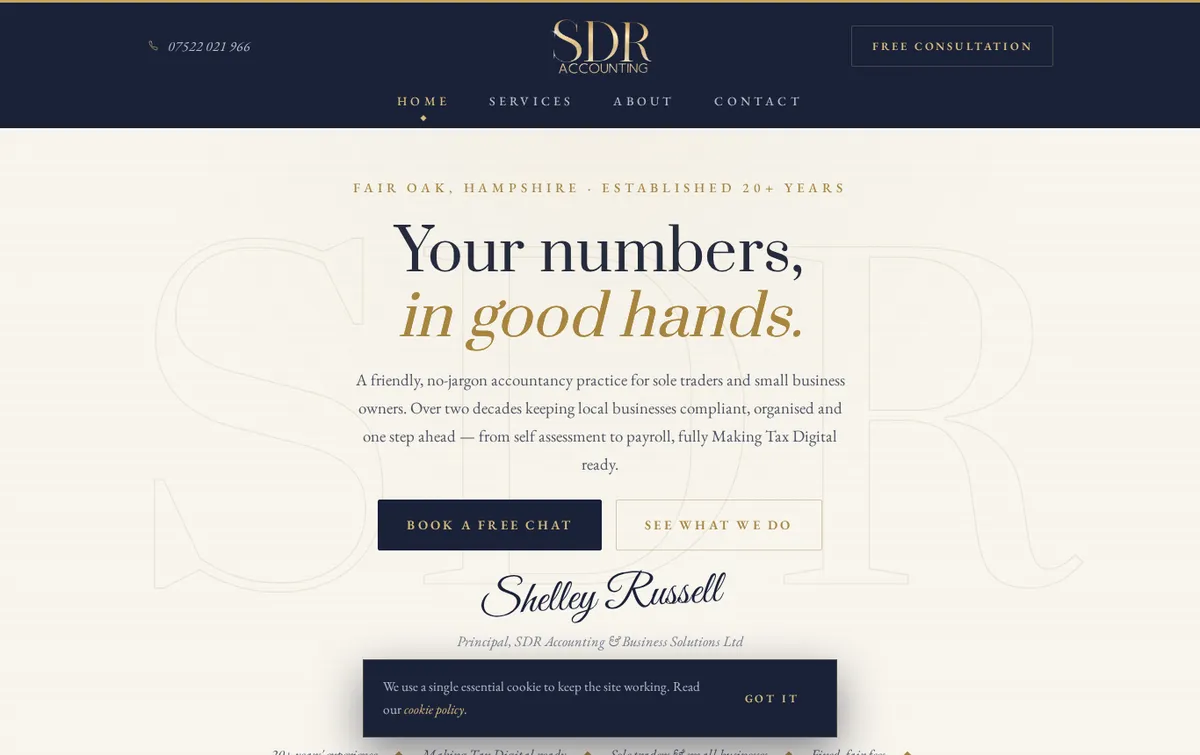 SDR Accounting website