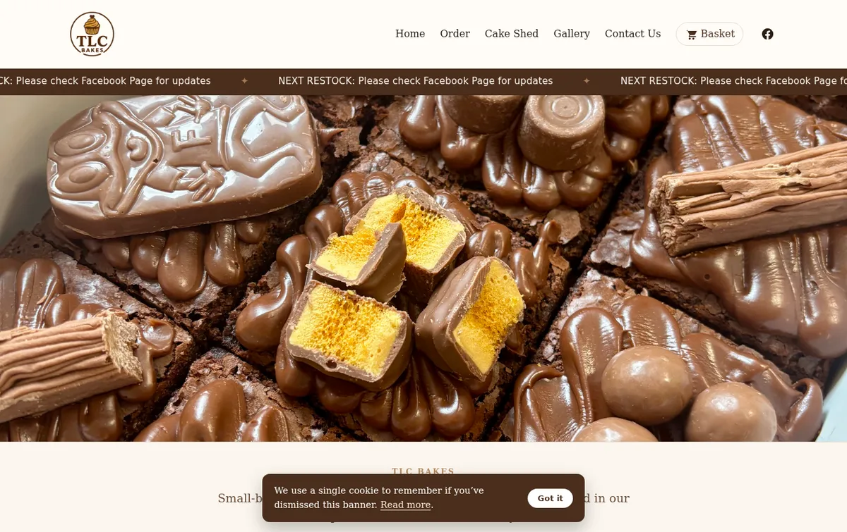 TLC Bakes website