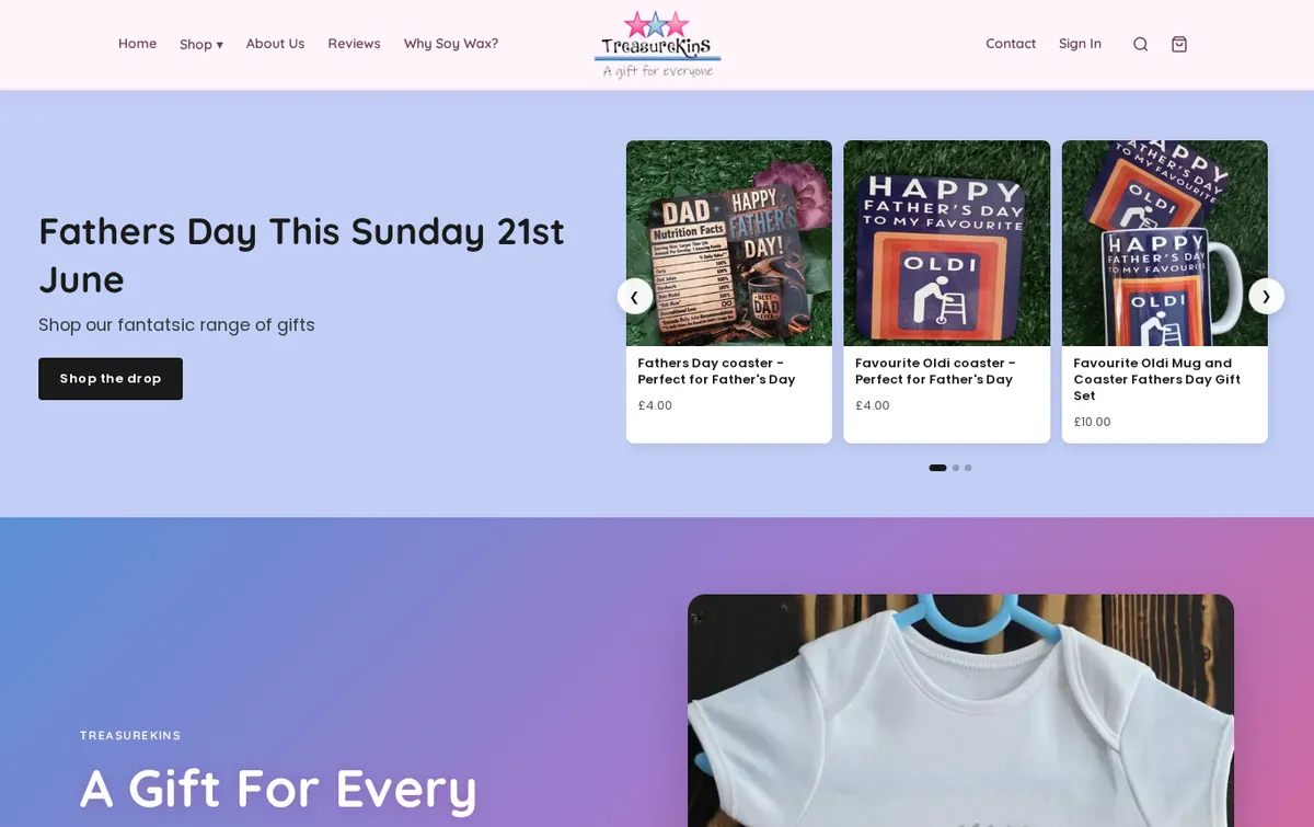 TreasureKinS website